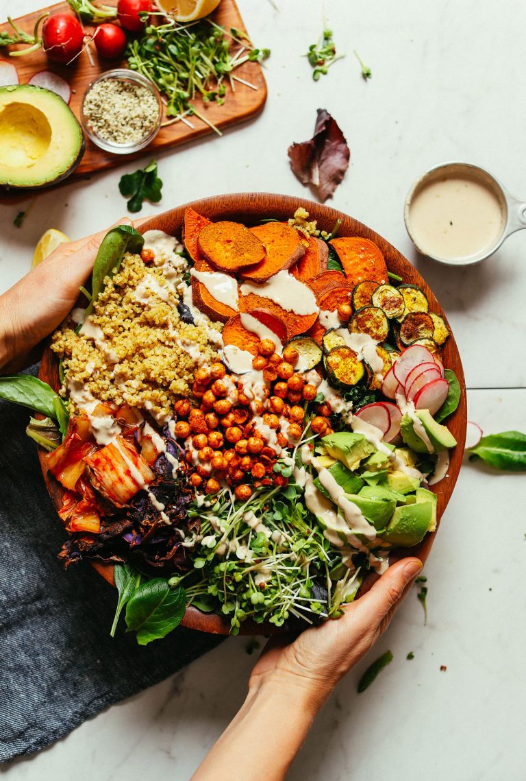 Abundance Kale Salad with Tahini Dressing