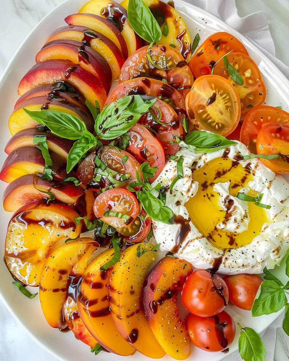 Burrata Tomato Peach Salad