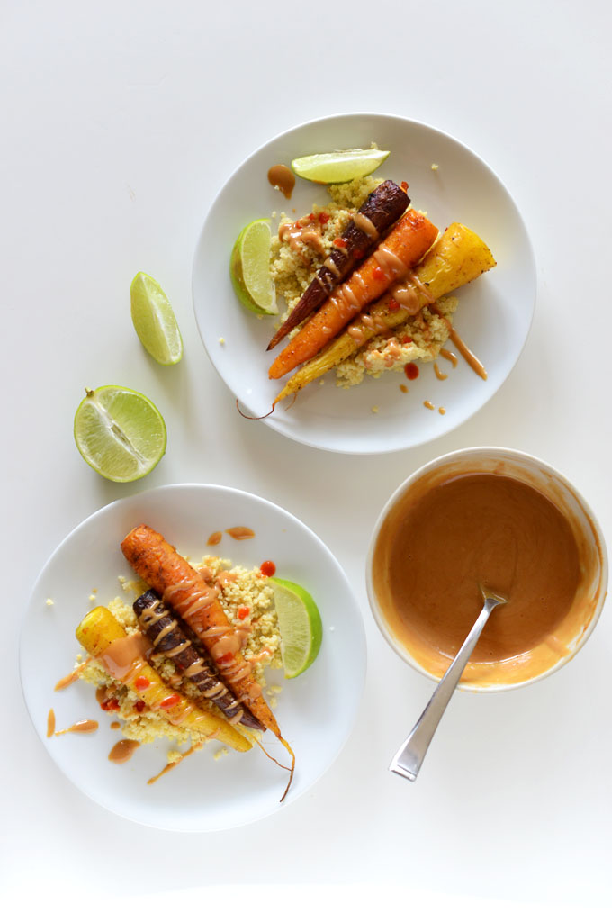 Curry Roasted Carrots with Peanut Sauce | Minimalist Baker Recipes