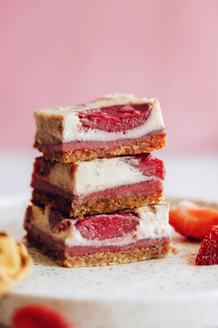 Strawberry Cheesecake Bars (Vegan + GF) – Minimalist Baker Recipes
