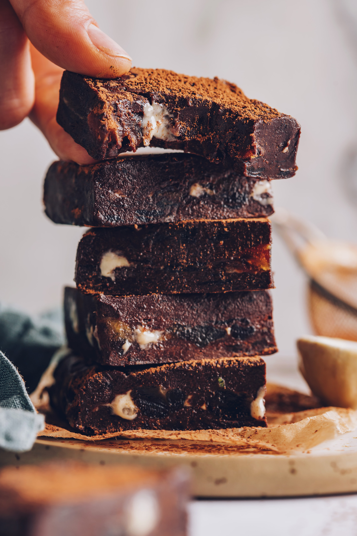 Fudgy Tahini Date Chocolate Bars