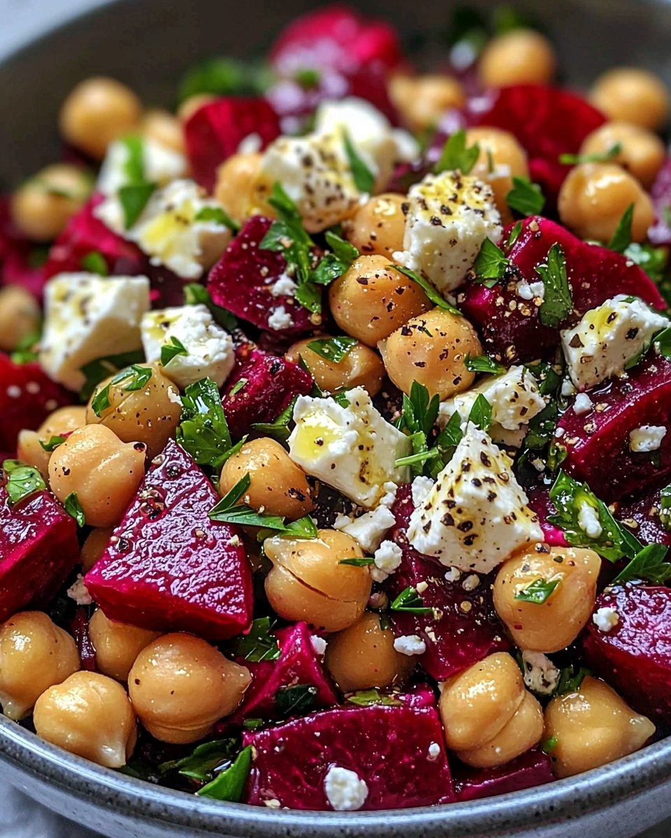 Chickpea Beet and Feta Salad
