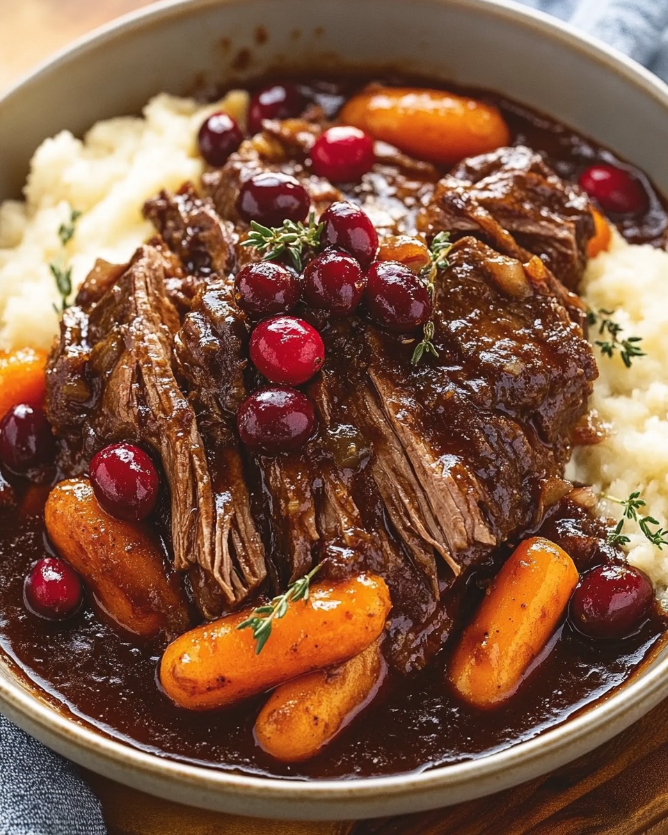 Low-Braised Balsamic Cranberry Beef