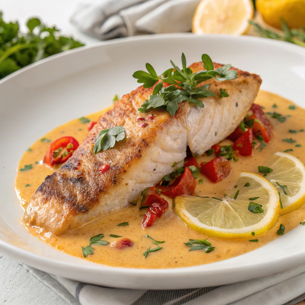 Red Snapper with Creamy Creole Sauce